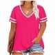 thumbnail image 2 of Haivin Summer Tops for Women 2024 Short Sleeve Button V Neck Tshirts Trendy Casual Blouses, 2 of 5
