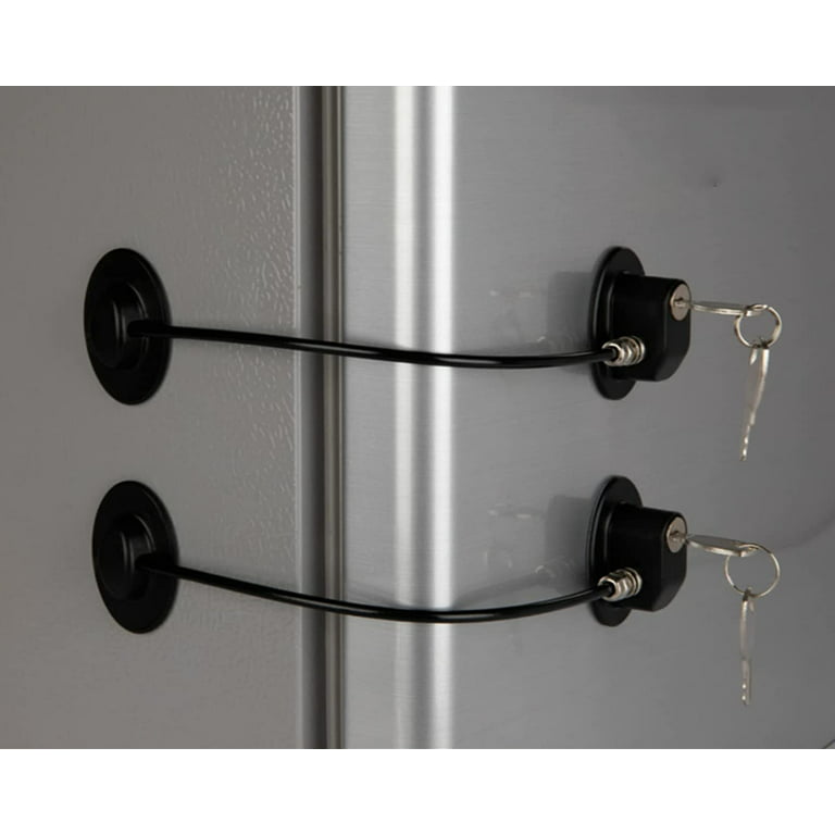 Refrigerator Lock Combination Fridge Lock Freezer Child Safety Lock Door  Lock with Strong Adhesive - 2 Pack