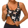 thumbnail image 3 of Uemuo Lilies Flowers Pattern Women's Sports Bra - High Impact Support, Breathable, and Comfortable Athletic Bra for Running, Yoga, and Workouts, 3 of 9