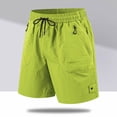 thumbnail image 2 of Pantalones cortos deportivos para hombre, tejido Ice Silk, cordón ajustable, cremallera, secado rápido, tallas S-XXXL, 2 of 5