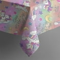thumbnail image 5 of Colorful Cartoon Unicorn Pattern Square Tablecloth,Waterproof Square Table Cover,Wipeable Spillproof Washable Table Cover for Home Kitchen Party Decor 60"x60"(152x152cm), 5 of 6