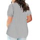 thumbnail image 3 of Camisetas Casuales de las Mujeres Largo Casual Impreso Cuello Redondo Suelto Top, Camiseta de Verano de Manga Corta, 3 of 5