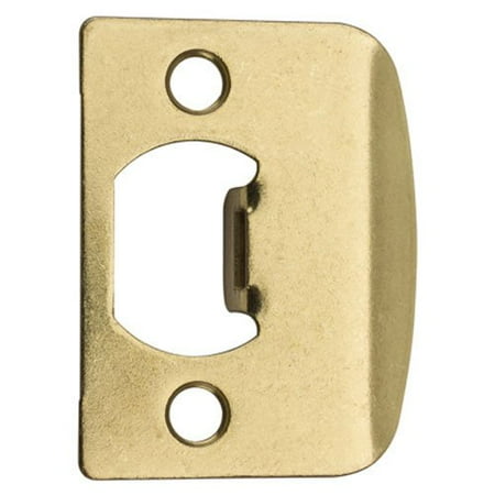 - 3437-01 3 CP, STRK, SQ CNR FULL LIP Square Corner Strike Plate, Polished Brass, The product is manufactured in china By Kwikset
