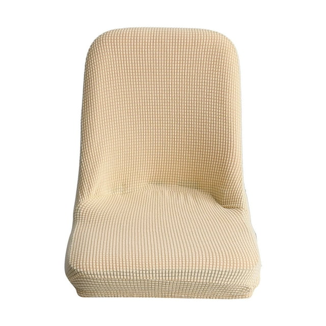 Funda de tela elástica para silla de comedor, funda para asiento con respaldo alto, color verde Beige