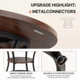 thumbnail image 4 of Hawsaiy 47.2" Round Dining Table Set for 4, Modern Kitchen Table with 4 Upholstered PU Leather Dining Chairs, Dining Room Table with Storage Shelf, Small Space Furniture, 4 of 9