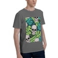 thumbnail image 2 of Bingfone Skull And Palm Leaves Men'S Loose Fit Short-Sleeve Pocket T-Shirt, 2 of 7