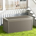 thumbnail image 5 of Patio Casual 260 Gallon Lockable Resin Deck Box, Waterproof & Outdoor Storage Box for Outdoor Cushion Storage and Outdoor Delivery Storage, Stylish Outdoor Bench,Light coffee, 5 of 10