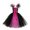 Black, variant on Odeerbi Kids Girls Halloween 2025 Fashion Cute Stitching Color Frenulum Mesh Hollow Out Princess Dress