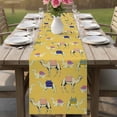 thumbnail image 4 of Yellow Camels Table Runner 48 Inches, Modern Watercolor Cute Funny Animals Bed Runner Dresser Scarves Tabletop for Indoor Outdoor Parties/Ceremony/Banquet, 13" x 48", 4 of 8