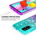 thumbnail image 5 of Samsung Galaxy M51 Case with Tempered Glass Screen Protector SOGA Diamond Liquid Quicksand Cover Cute Girl Women Phone Case - Teal / Purple, 5 of 5