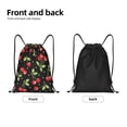 thumbnail image 2 of Yiaed Sweet Red Cherry Print Drawstring Bags Drawstring Backpack Bulk String Back Pack Gym Sport Bag-Small, 2 of 5