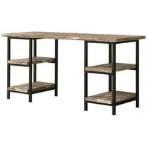 Kemper 59-inch 4-shelf Writing Desk Weathered Brown