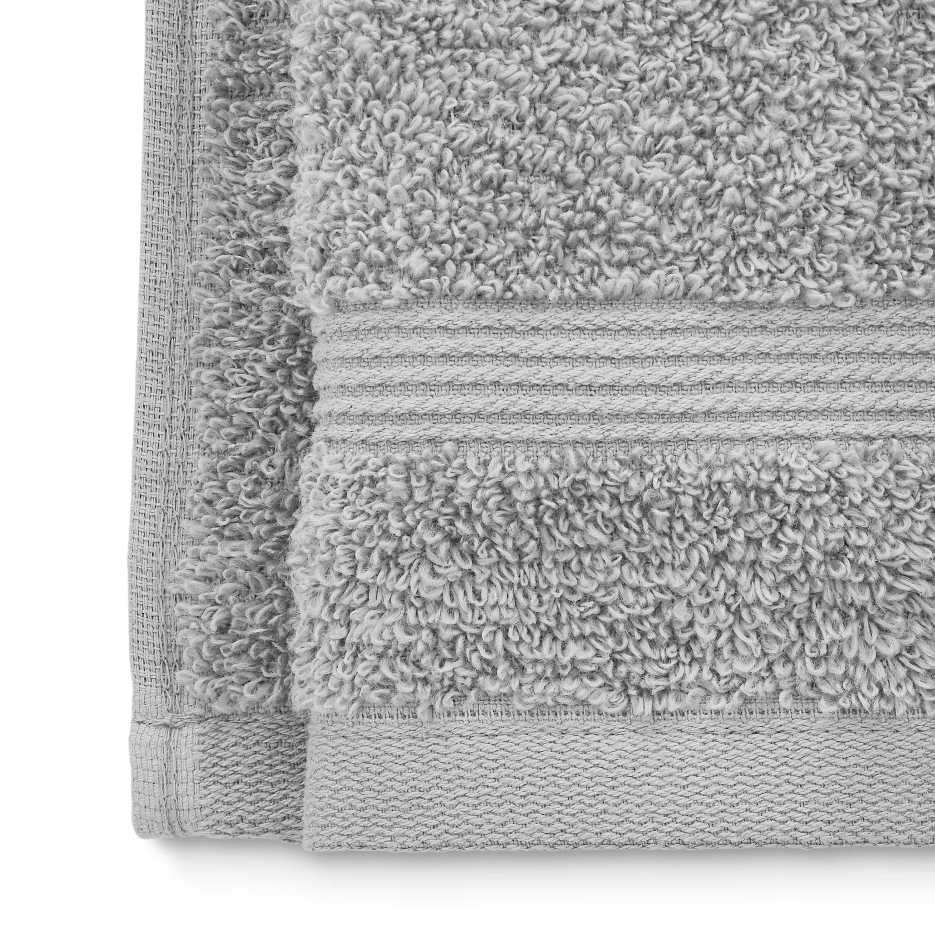 Mainstays Performance Mix Textured 6-Piece Bath Towel Set - Grey Flannel - image 2 of 9