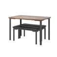 thumbnail image 1 of Kitchen Table and 2 Dining Benches Set, 3 Piece Dining Table Set for 4, Space-Saving Dinette for Kitchen, 1 of 7