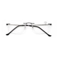 thumbnail image 2 of Men Progressive No Line Multifocus Rimless Metal Reading Glasses – Tri-Focal Reader - Half Power On Top +2.00, 2 of 4