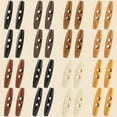 thumbnail image 7 of 32Pcs 8 Colors Oval Wooden Buttons 59x15mm 2 Holes Horn Toggle Shape Button Big Colorful Olive Wood Sweater Coats Sewing Accessories for Jacket Clothing DIY Art Craft Projects, 7 of 7