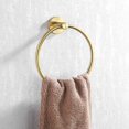 thumbnail image 2 of KES Porte-Serviettes Rond pour Salle de Bain, Anneau Porte-Serviettes Rond en Acier Inoxydable, Montage Mural, Finition Dorée Brossée, A2180-BZ, 2 of 8