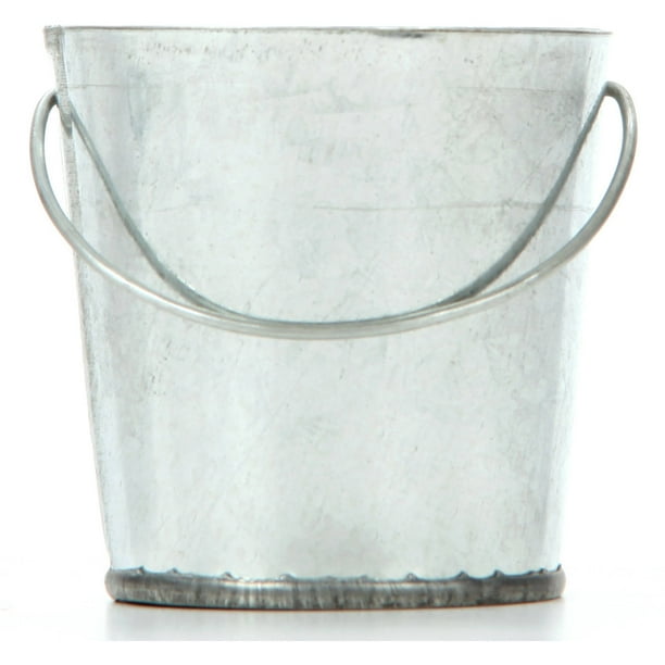 Hosley Decorative Elegant Expressions Mini Galvanized Bucket Walmart
