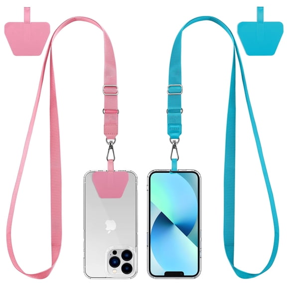 Adjustable Universal Phone Lanyard Neck Strap, Mixcolor, 2-Pack
