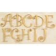 thumbnail image 2 of 1 Pc, 12 Inch X 1/8 Inch Thick Wood Letters E In The Curlz Font Great For Craft Project & Different Decor, 2 of 3