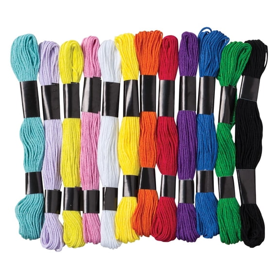 Creativity Street Non-Toxic Embroidery Thread, 8 yd, Assorted Color, Pack of 24