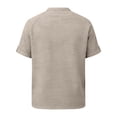 thumbnail image 7 of Lzobxe Mens Shirts Contrast Color Henley Short Sleeve Casual Placket,Size S-4XL, 7 of 7