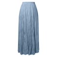 thumbnail image 5 of Fsqjgq Skirts for Women Black Skirt for Women Light Blue Crochet Skirt Trendy Plaid Skirt Womens Fashion Casual High Waist Fold A Dress Soild Vintage Loose Beach Wrap Maxi Long Skirt L, 5 of 5