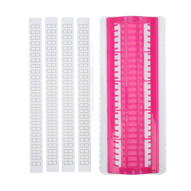 Floss Organizer Cross Stitch, ABS Plastic Portable Practical Efficient Sturdy Durable 50 Positions Floss Organizer With 4 Replaceable Paper For Classification Purple,Rose Red,Green