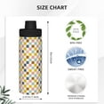 thumbnail image 3 of Logiee Colorful Checkered 1 Print Water Bottle,18oz Sports Insulated Kettle for Cycling Gym Basketball Outdoor, Suitable as a Present, 3 of 7