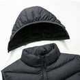 thumbnail image 5 of Afuyipoi Mens Puffer Vest with Detachable Hood, Zip Up Quilted Jacket with Zipper Pocket Fall Winter Outerwear Gray L, 5 of 7