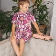 thumbnail image 4 of Balery Cute Girl Conjunto de Pijama Infantil de Manga Corta con Estampado – Ropa de Dormir de Algodón Suave-Large, 4 of 6