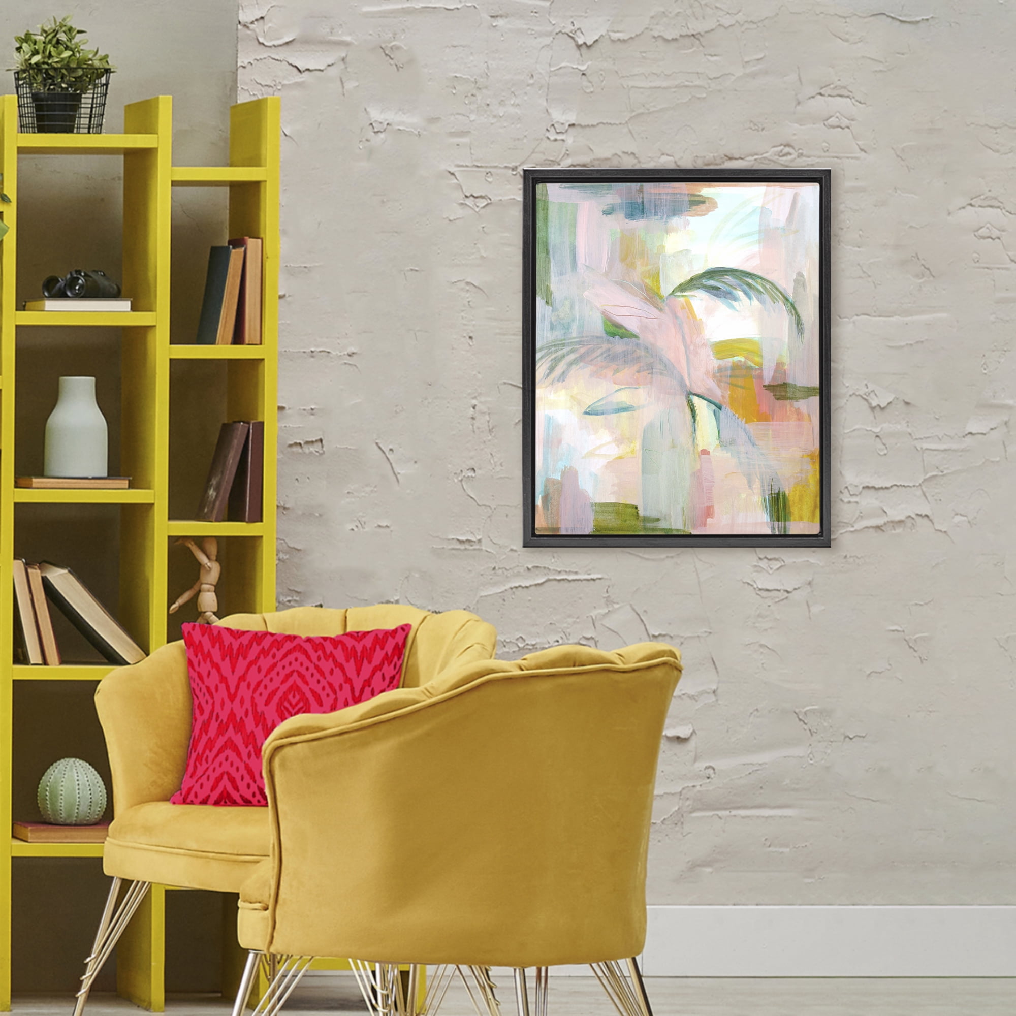 Stupell Industries Palm City Expression Black Framed Floater Canvas Wall Art, design by Gemma Bardot