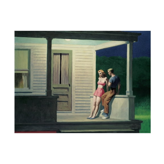 Trademark Fine Art Edward Hopper Summer Evening Canvas Wall Art - 35x47