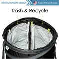 thumbnail image 2 of Trailersphere Waterproof Trash and Recycle Bin with Lid Storage and Trash Bag Clips, Black, 2 of 7