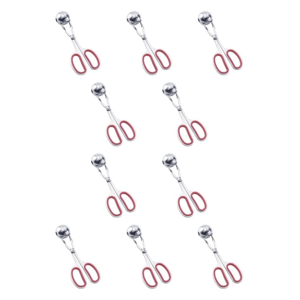 Moyic Clip rápido y fácil para hacer albóndigas para cocinar de forma multifuncional Albóndigas rellenas de acero inoxidable Red Circle S circulo rojo S 10piezas