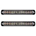thumbnail image 1 of Luces estroboscópicas de emergencia de 12 LED Luces de advertencia de peligro para carrocería de vehículos de camión amarillos y blancos 12-24 Barra de luz de baliza impermeable - Paquete de 2, 1 of 5