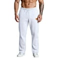 thumbnail image 5 of Men's Tall Sweatpants Long Cotton Yoga Pants Athletic Lounge Casual Pants for Men with Pockets White 2XL, 5 of 5