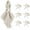 White, variant on Duslogis 6pcs Starfish Napkin Rings White Sea Star Napkin Rings Bulk for Coastal Beach Dinning Table Decoration, Cute Napkin Ring Holders for Party Gathering Banquet Wedding Birthday (White)