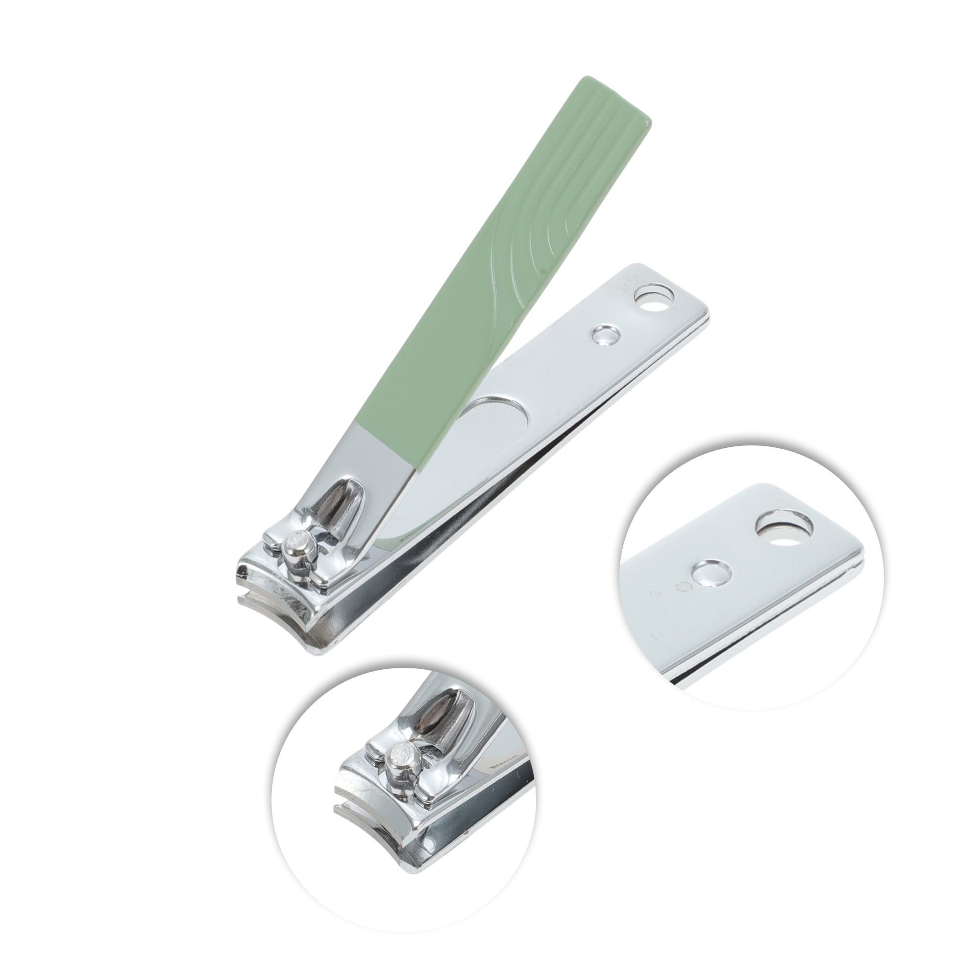 Unique Bargains Square Rotation Nail Clipper Kit 5-piece Set Green