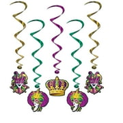 Beistle 3' 4" Mardi Gras Whirls 15/Pack 57556