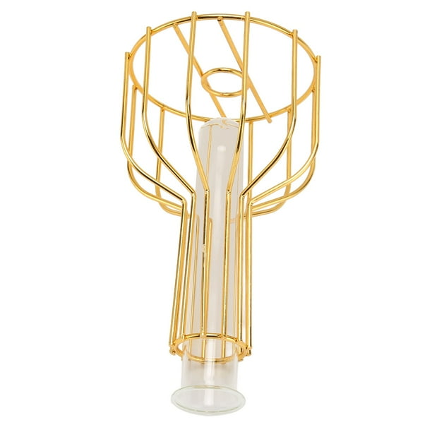 Test Tube Vase, Metal Flower Vase Golden Appearance Decorative
