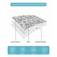 thumbnail image 5 of Farmhouse Queen Size Down Alternative Comforter, Lightweight Comforter Quilt Bedding Set with Pillow Shams Teal Blue Green Vintage Flower Leaf Plant All Seasons Bed Comforter Duvet Insert 90"x96", 5 of 7
