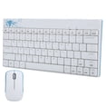 thumbnail image 1 of Keyboard Mouse Combo, 2.4Ghz Keyboard Mouse Silent Ultra Thin Keyboard Mouse Set  For PC For Laptop For Computer White, 1 of 8