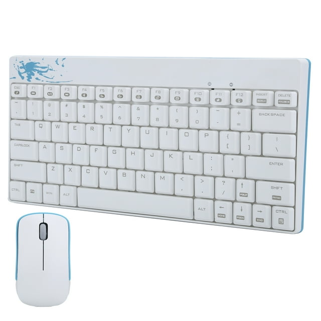 Keyboard Mouse Combo, 2.4Ghz Keyboard Mouse Silent Ultra Thin Keyboard Mouse Set For PC For Laptop For Computer White