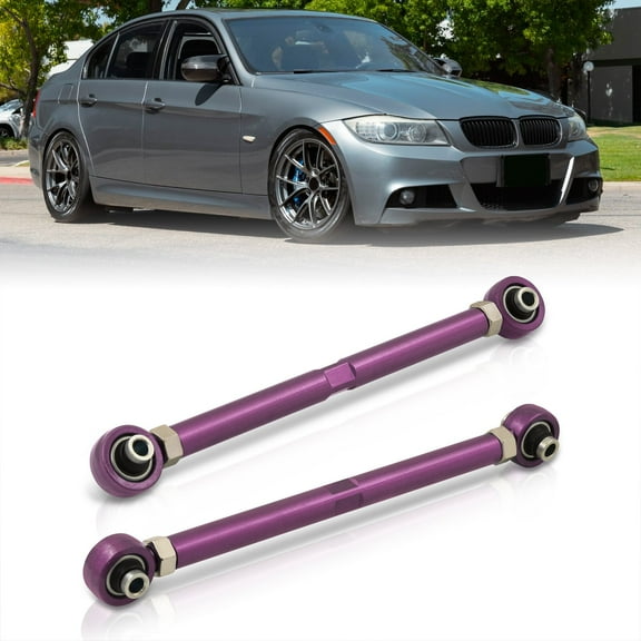 AJP Distributors Rear Suspension Adjustable Steel Control Toe Arms Link Bushings Purple Compatible/Replacement