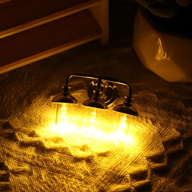 Lámpara de pared LED en miniatura perfecl para casa de muñecas 1:12