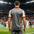 thumbnail image 5 of Mexico 2026 Soccer Cup Fan Jersey for Men, Button Down Short Sleeve Shirt with Winged Totem & Retro Print, Lightweight Breathable Stretch Athletic Top, 1 PC Gray M, 5 of 5