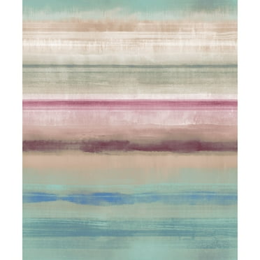 Galerie Wallcoverings  Atmosphere Skye Stripe Non-woven Matte Wallpaper Roll 33 feet x 21 inches - Magenta