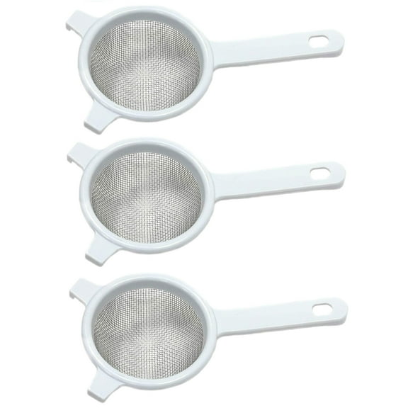Chef Craft 4" Diameter Stainless Steel Mesh Strainer - Great for Straining Baking Ingredients 3 Pack