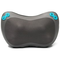 Shiatsu Massage Pillow by Njoie. Heated Shiatsu Massage with 3D Rotation Kneading Nodes, Removable Dust Cover, & Car Adapter. Full-Body Deep Tissue Massage at Home, Office and On the Road.
